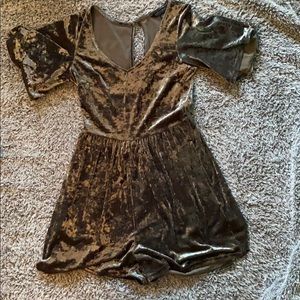 Green Velvet Romper